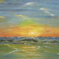 A / 74  COUCHER DE SOLEIL / 50X35 / 130 €